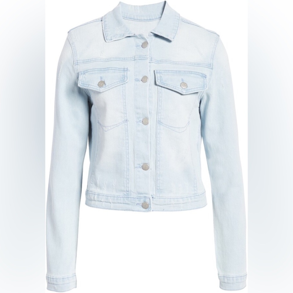 Rachel Parcell Distressed Denim Jacket Women’s Size Extra Large - Picture 6 of 11
